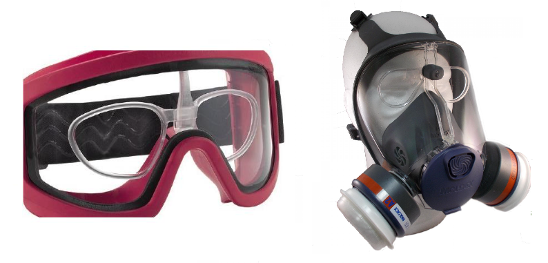 Masque à gaz complet avec lunettes de sécurité, peinture en